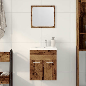 Set Mobili da Bagno 2 pz Legno Antico in Legno Multistrato 862036