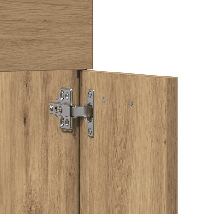 Set Mobili da Bagno 2 pz Rovere Artigianale Legno Multistrato 862037