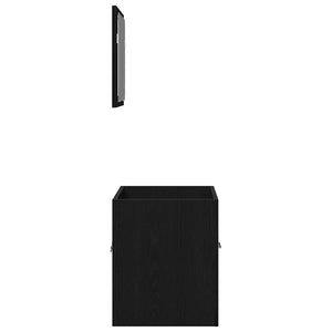 Set Mobili da Bagno 2 pz Rovere Nero in Legno Multistrato 862038