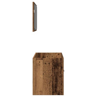 Set Mobili da Bagno 2 pz Legno Antico in Legno Multistrato 862039