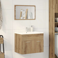 Set Mobili da Bagno 2 pz Rovere Artigianale Legno Multistrato 862040