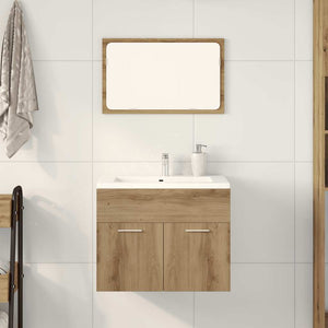 Set Mobili da Bagno 2 pz Rovere Artigianale Legno Multistrato 862040
