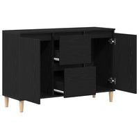Credenza con cassetto Nero 101 x 35 x 60 cm Legno multistrato 862044