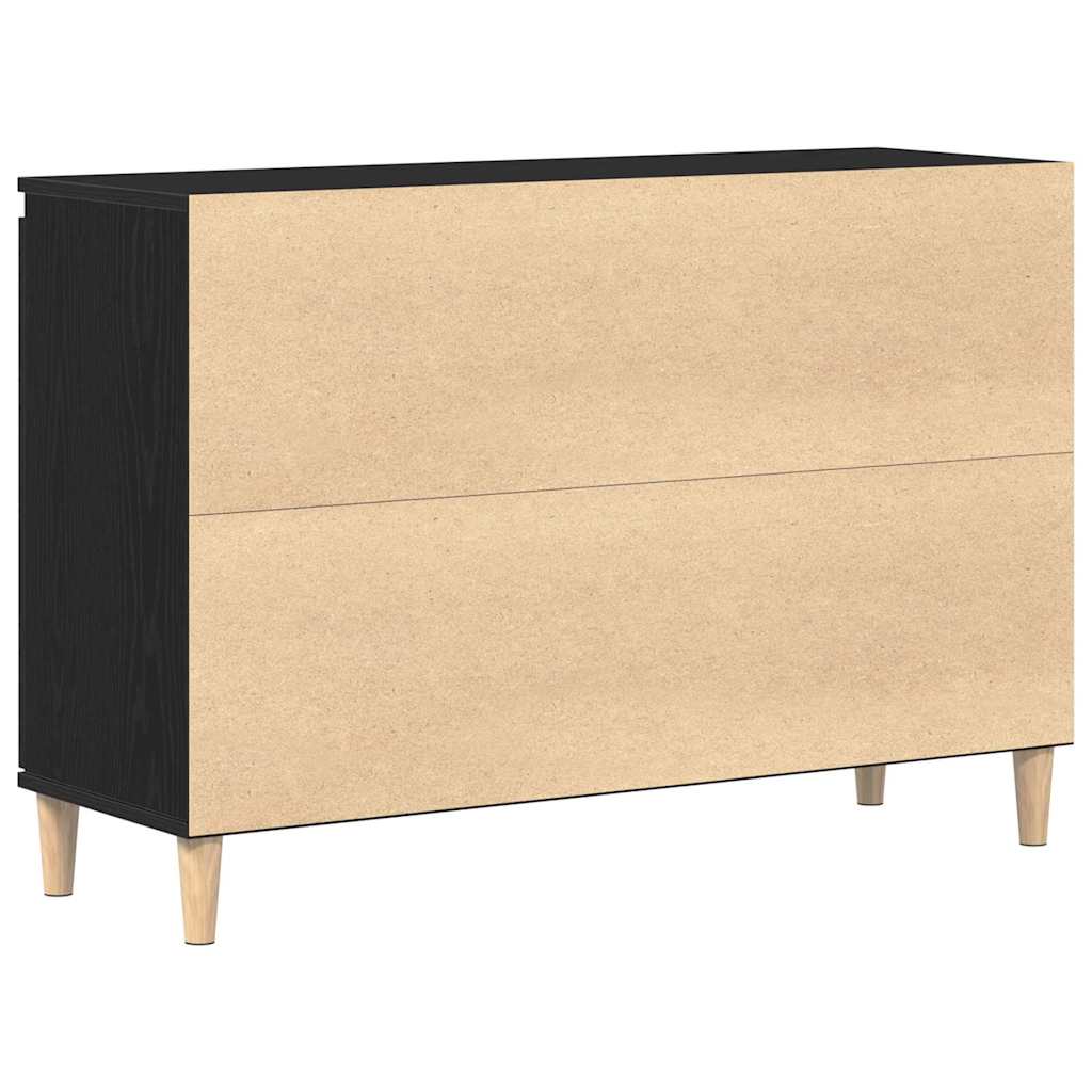 Credenza con cassetto Nero 101 x 35 x 60 cm Legno multistrato 862044