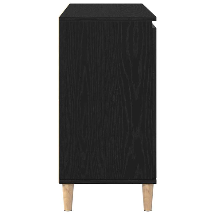 Credenza con cassetto Nero 101 x 35 x 60 cm Legno multistrato 862044