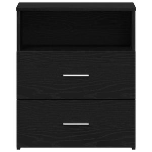 Comodino-Tavolino da notte Rovere Nero 50 x 32 x 60cm Legno multistrato