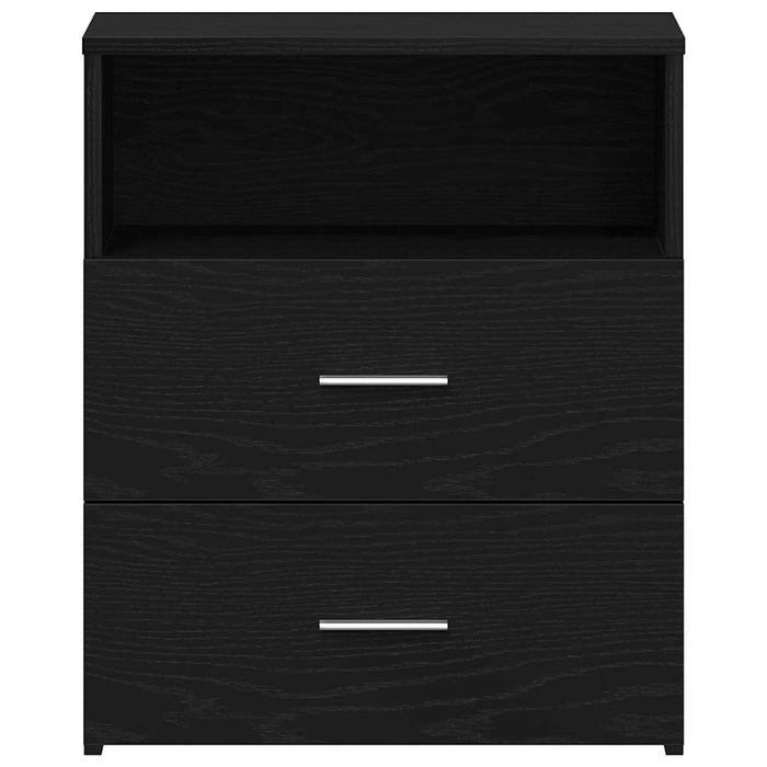 Comodino-Tavolino da notte Rovere Nero 50 x 32 x 60cm Legno multistrato