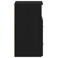 Comodino-Tavolino da notte Rovere Nero 50 x 32 x 60cm Legno multistrato