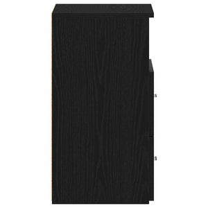 Comodino-Tavolino da notte Rovere Nero 50 x 32 x 60cm Legno multistrato