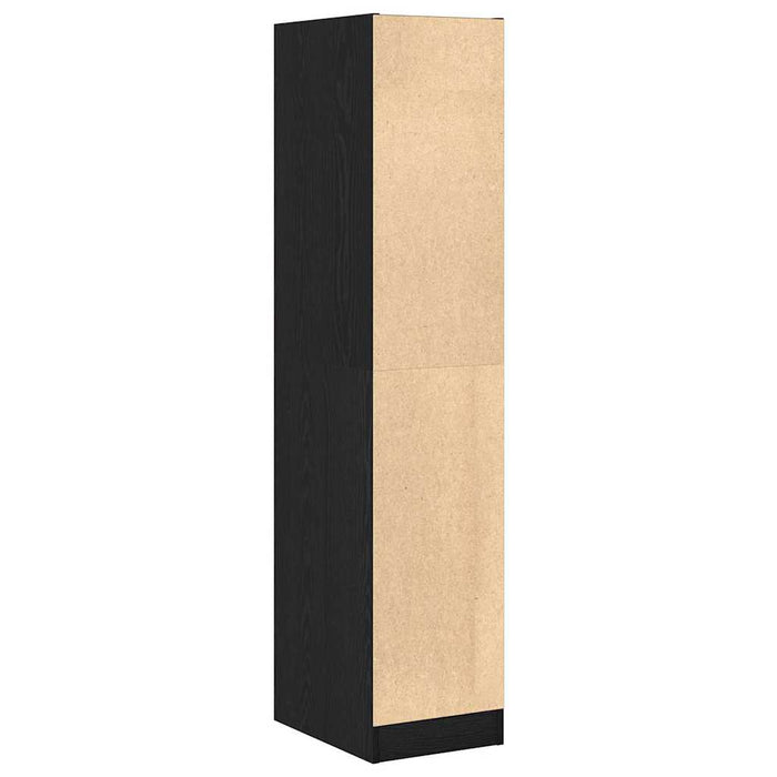 Armadietto da Farmacia Rovere Nero 30x41x144,5 cm in Truciolato