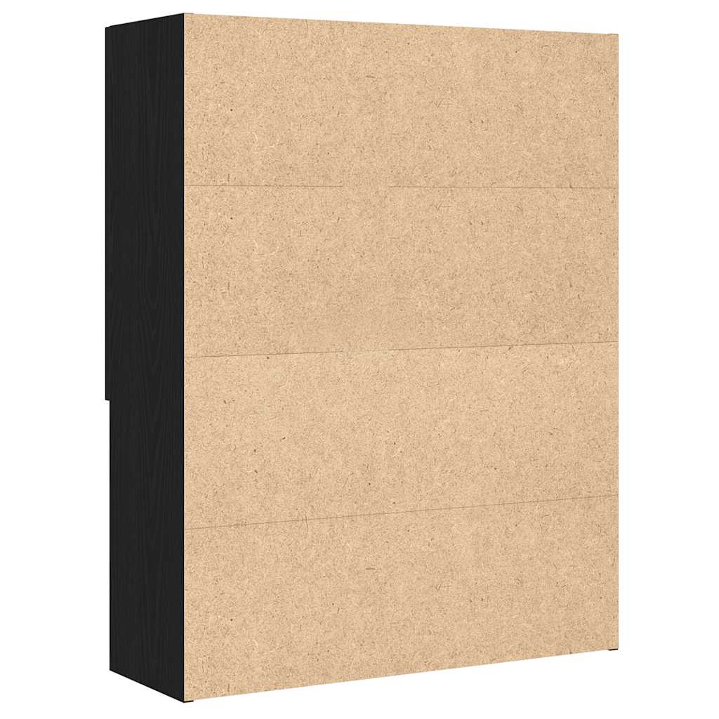 Mobile per Lavatrice Rovere Nero 70,5x25,5x90 cm