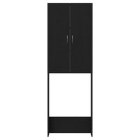 Mobile per Lavatrice Rovere Nero 64x25,5x190 cm 862064