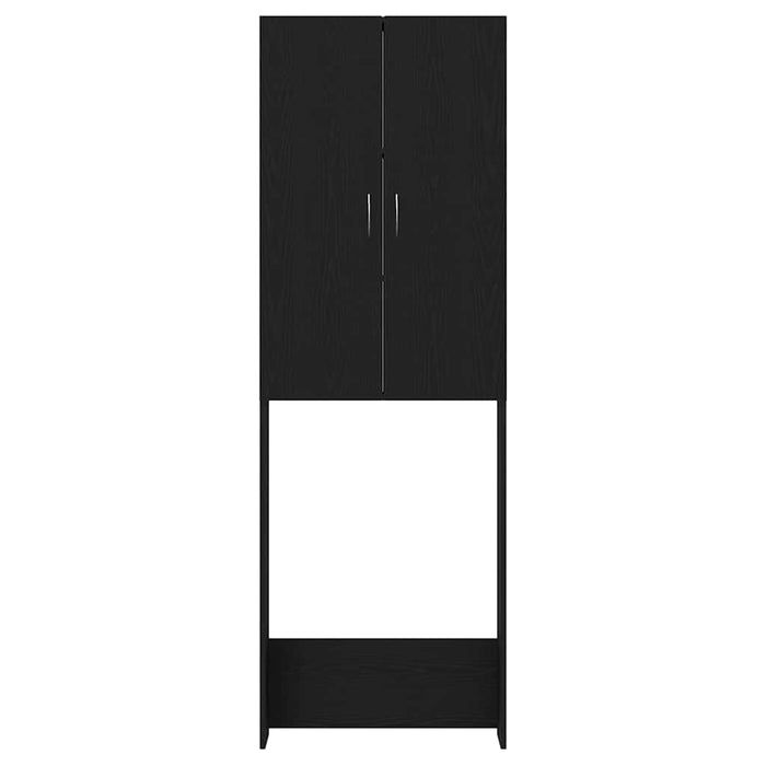 Mobile per Lavatrice Rovere Nero 64x25,5x190 cm 862064