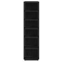 Scarpiera Rovere Rovere Nero 25x27x102 cm in Legno Multistrato 862066