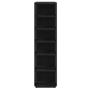 vidaXL Scarpiere 2 pz Rovere Nero 25x27x102 cm in Legno Multistrato