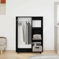 Armadio Rovere Rovere Nero 80x40x110 cm in Legno Multistrato