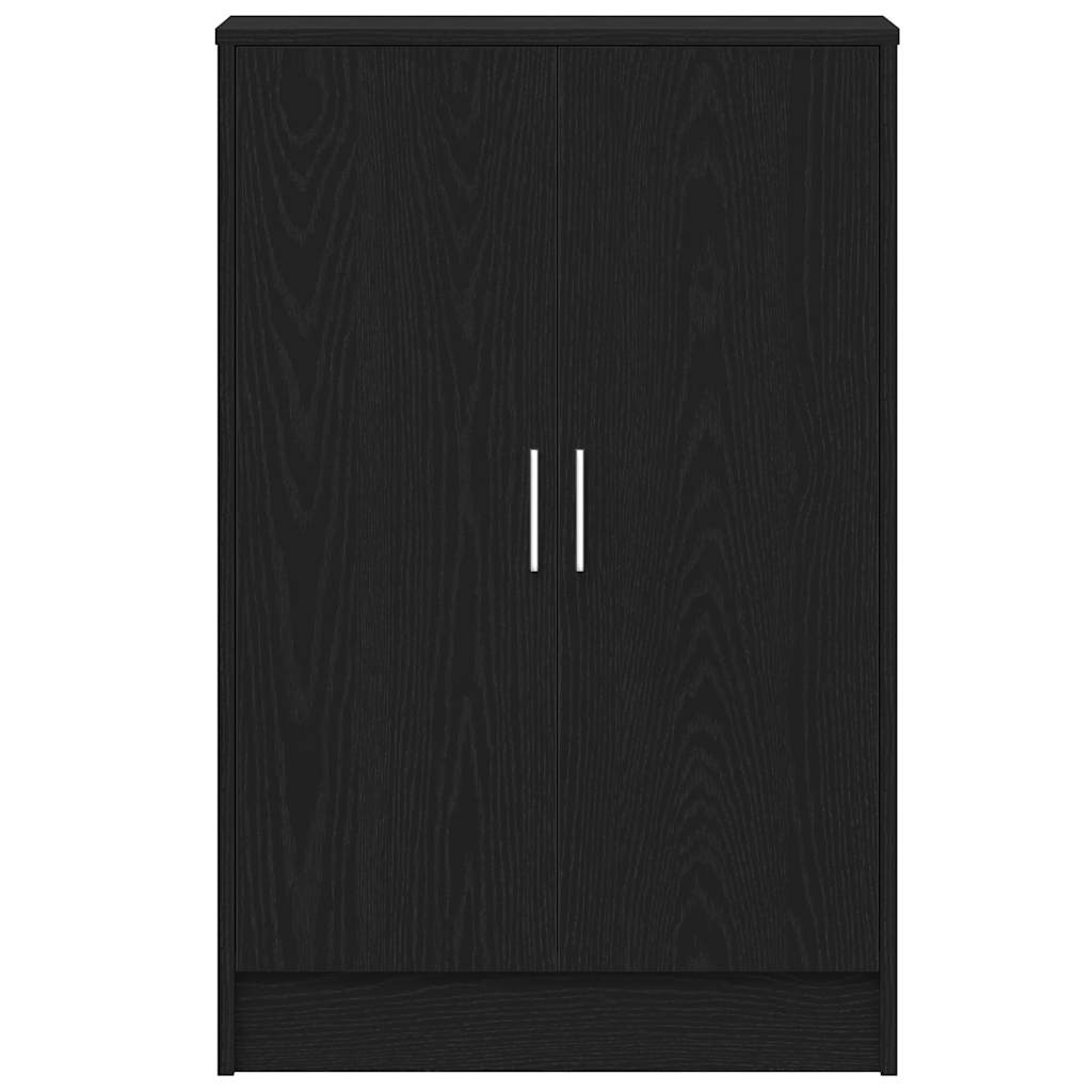 Scarpiera Rovere Rovere Nero 60x35x92 cm in Legno Multistrato 862074