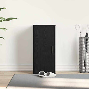 Scarpiera Rovere Rovere Nero 32x35x70 cm in Legno Multistrato