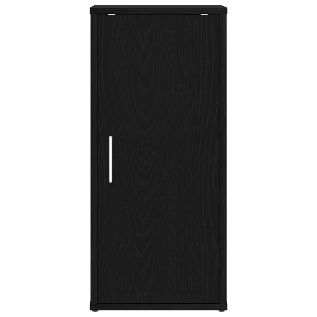 Scarpiera Rovere Rovere Nero 32x35x70 cm in Legno Multistrato 862075