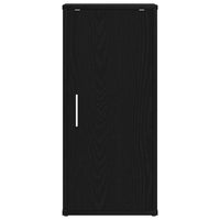 Scarpiera Rovere Rovere Nero 32x35x70 cm in Legno Multistrato 862075