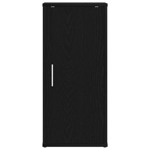 Scarpiera Rovere Rovere Nero 32x35x70 cm in Legno Multistrato 862075