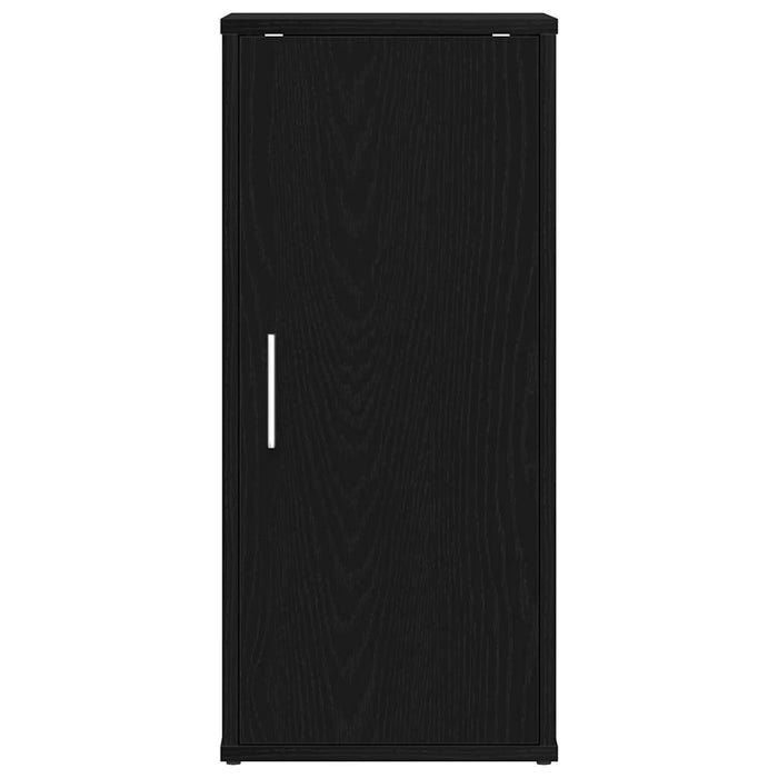 Scarpiera Rovere Rovere Nero 32x35x70 cm in Legno Multistrato 862075