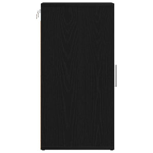 Scarpiera Rovere Rovere Nero 32x35x70 cm in Legno Multistrato 862075