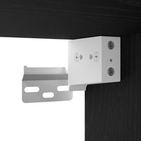 Scarpiera Rovere Rovere Nero 32x35x70 cm in Legno Multistrato 862075