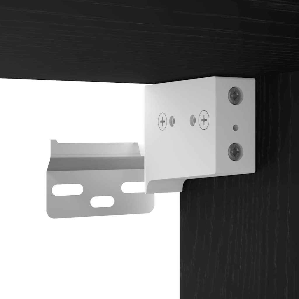 Scarpiere 2 pz Rovere Nero 32x35x70 cm in Legno Multistrato 862076