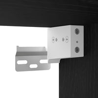 Scarpiere 2 pz Rovere Nero 32x35x70 cm in Legno Multistrato 862076