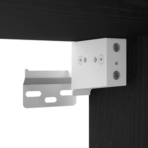 Scarpiere 2 pz Rovere Nero 32x35x70 cm in Legno Multistrato 862076