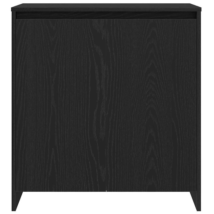 Credenza Rovere Nero 70x41x75 cm Legno Massello di Acacia 862082
