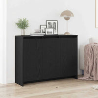 Credenza-Buffet-Armadio da cucina Nero 102 x 33 x 75 cm Legno multistrato