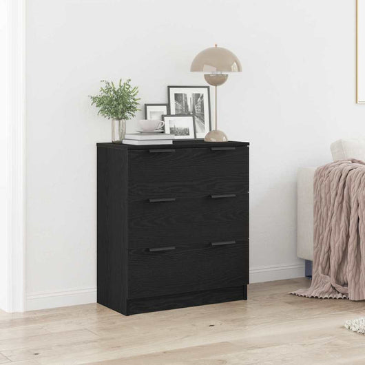 Credenza con cassetto Nero 60 x 30 x 70 cm Legno multistrato 862087