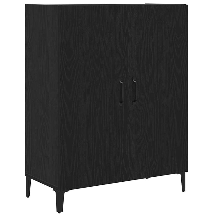 vidaXL Credenza Rovere Nero 69,5x34x90 cm in Legno Multistrato