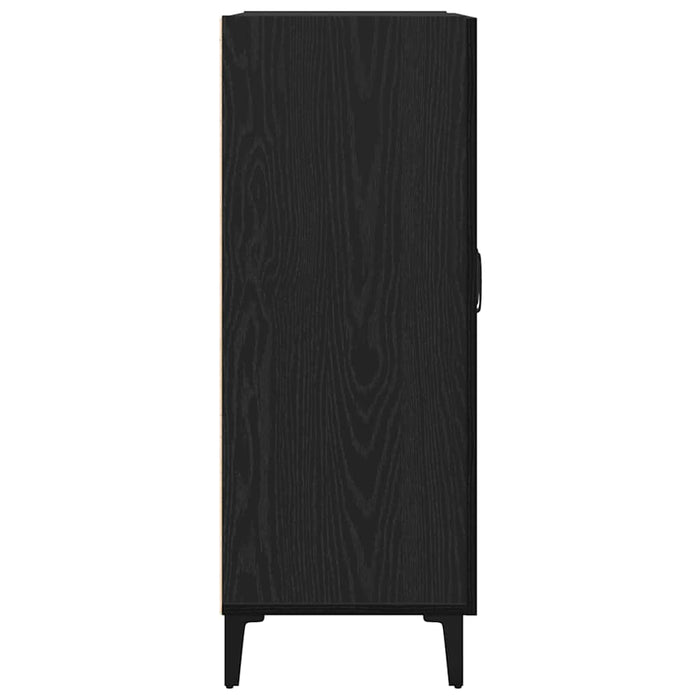 vidaXL Credenza Rovere Nero 69,5x34x90 cm in Legno Multistrato