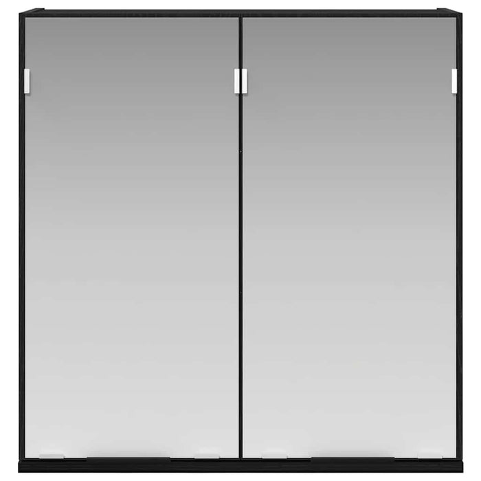 Armadietto da bagno con specchio Rovere nero 64 x 20 x 67 cm 862096