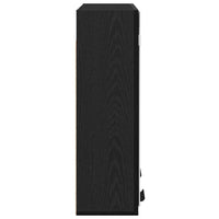 Mobiletto per specchio con porta-Armadietto a Specchio da Bagno Rovere Nero 64 x 20 x 67 cm