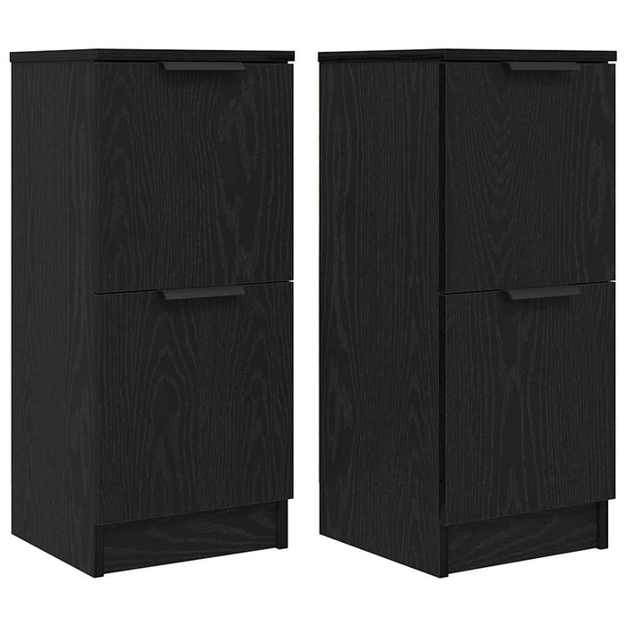 Credenza 2 pz-Set di 2 Buffet-Armadio da cucina Rovere nero 30 x 30 x 70 cm Legno multistrato 946174