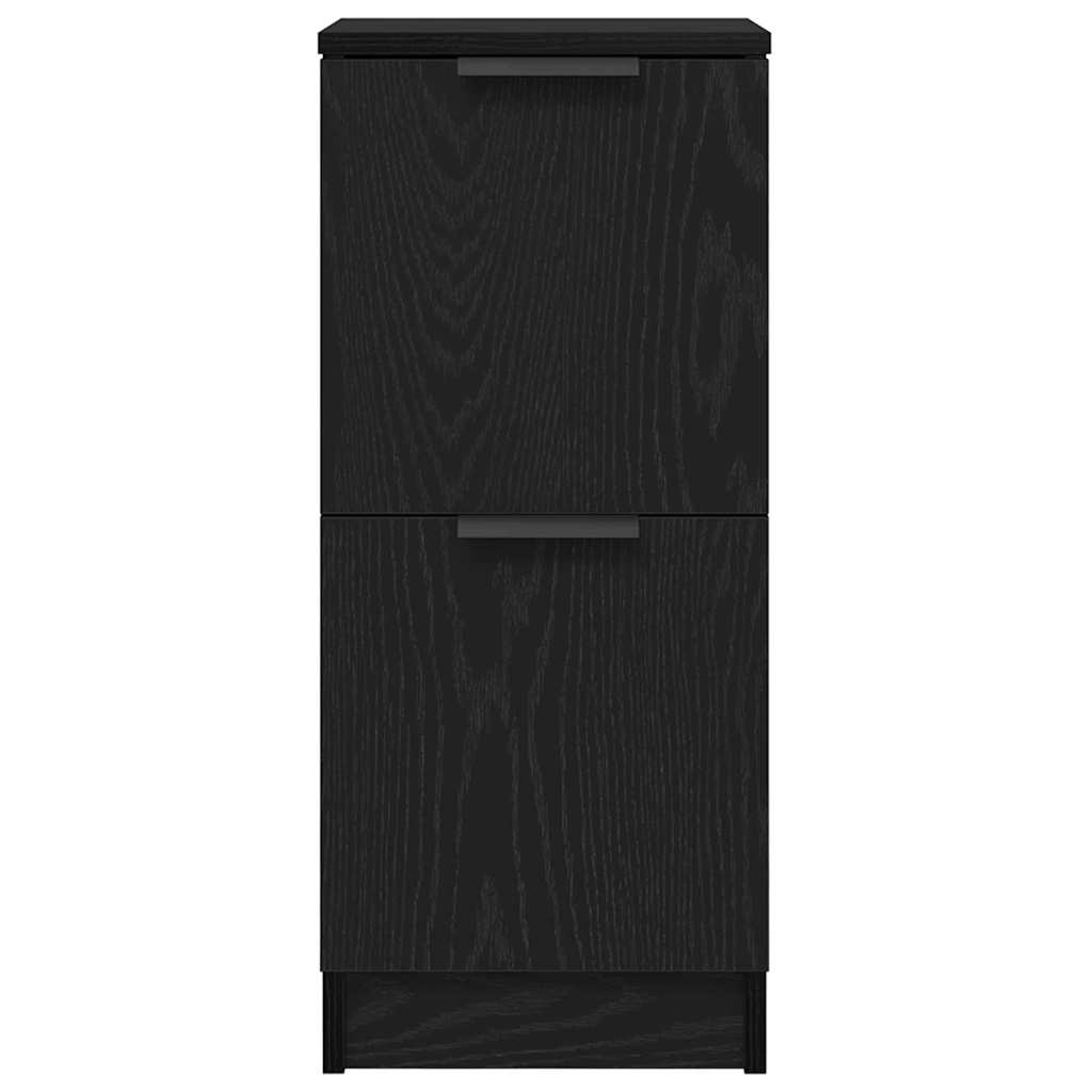 Credenza 2 pz-Set di 2 Buffet-Armadio da cucina Rovere nero 30 x 30 x 70 cm Legno multistrato 946174