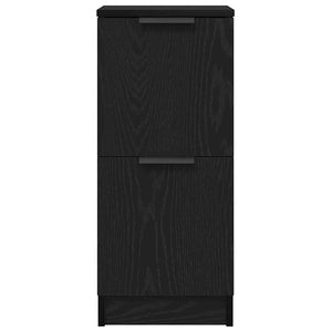 Credenza 2 pz-Set di 2 Buffet-Armadio da cucina Rovere nero 30 x 30 x 70 cm Legno multistrato 946174