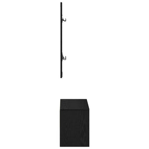 Set di Mobili per il Corridoio con cassetto 4 pcs Rovere nero 862107