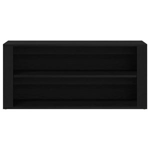 Panca Scarpiera Rovere Nero 100x35x45 cm in Legno di Argilla 862126