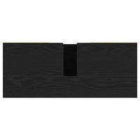 vidaXL Mobiletto per Lavabo Rovere Nero 80x33x60 cm in Legno Massello