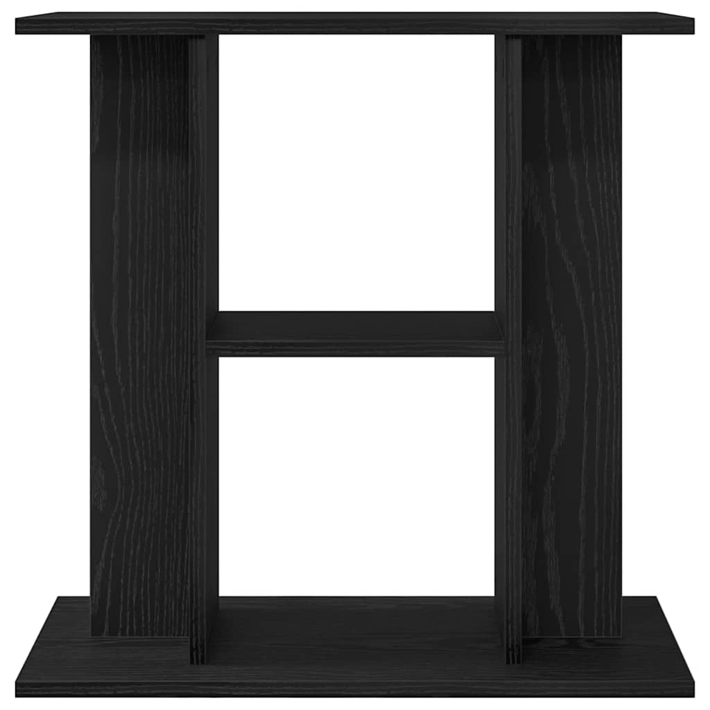 Supporto per acquario in rovere nero 60x30x60 cm in legno ingegnerizzato 862148