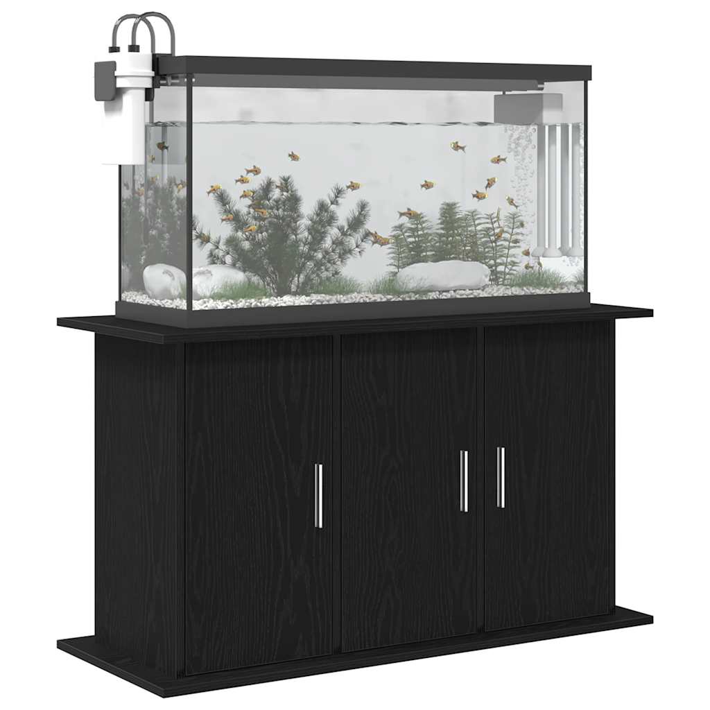 Supporto per acquario in rovere nero 101x41x58 cm in legno ingegnerizzato 862156