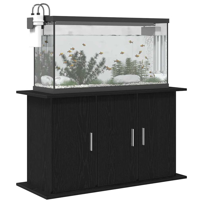 Supporto per acquario in rovere nero 101x41x58 cm in legno ingegnerizzato 862156