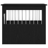 Mobile per cuccia per cani Rovere Nero 75x55x65 cm in legno ingegnerizzato 862175
