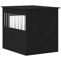 Mobile per cuccia per cani Rovere Nero 80x64,5x71 cm in legno ingegnerizzato 862177