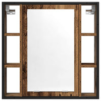 Mobile da Bagno con Specchio Legno Antico 60x16x60cm Truciolato 862226